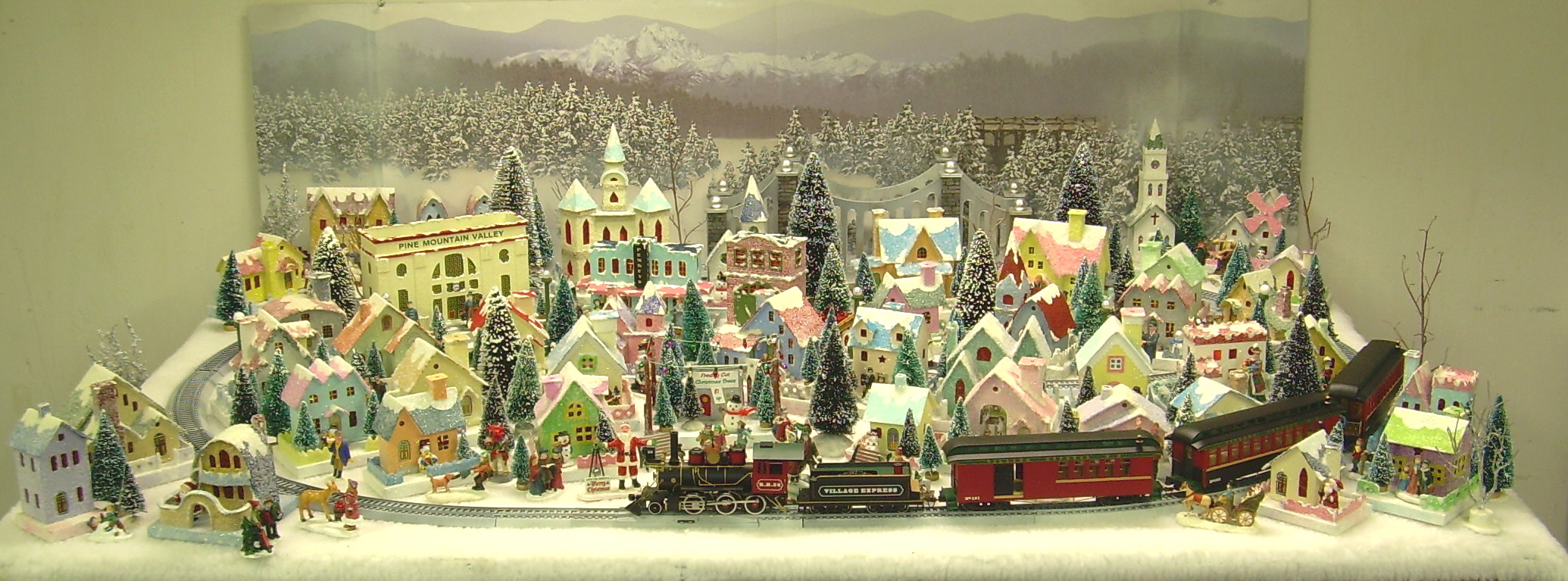 christmas village train set